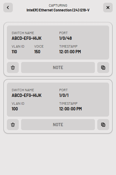 Switch INFO Interface